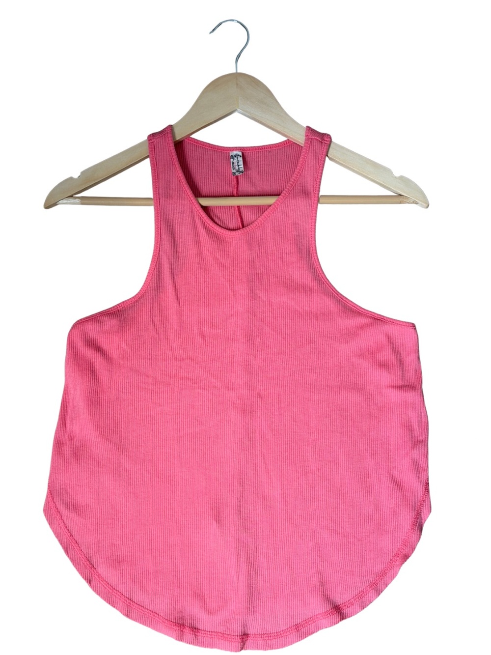 Intimately Free People Pink Ribbed High Neck Tank Top Small